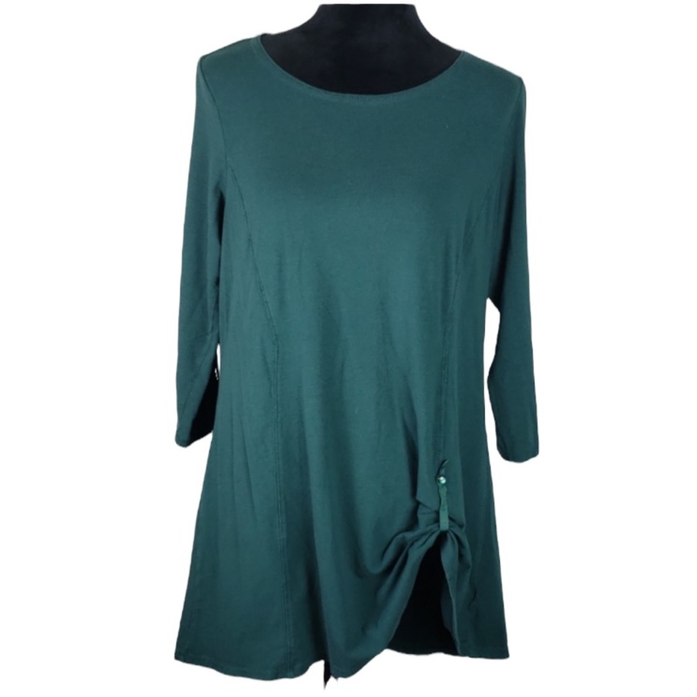 Cristina Ehrlich hunter green top size M